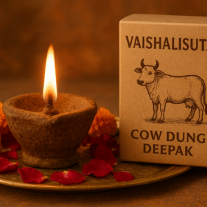 cow dung deepak (diya)