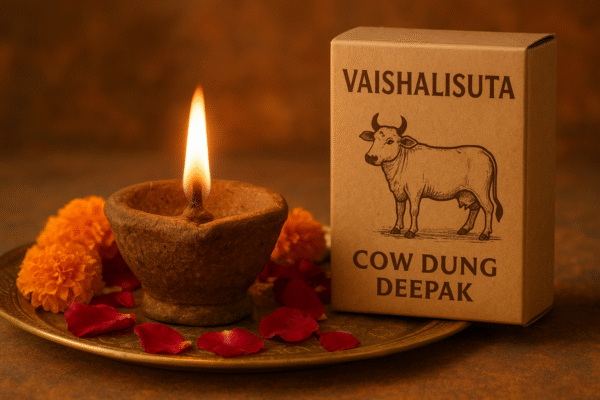 cow dung deepak (diya)