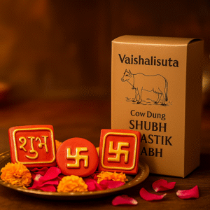 cow dung shubh labh & swastik set